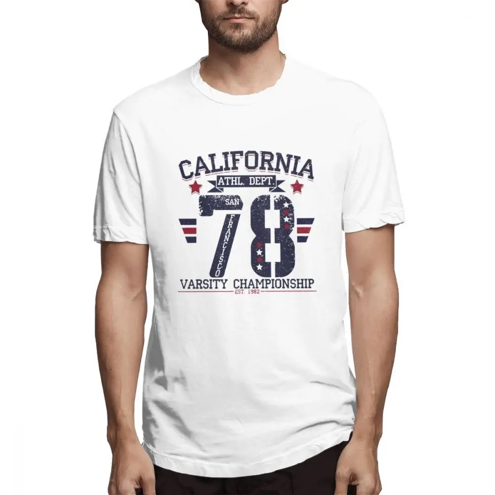 Скидка белая футболка califoria 78 Мужская футболка с коротким рукавом tags1 футболка Rrinted 100% хлопок