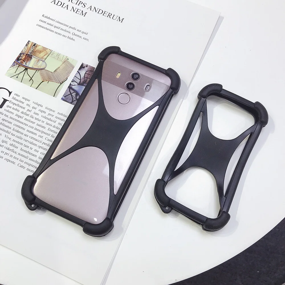 

Universal Phone Bumper Case For iPhone Xs XR 8 X Soft Elastic Silicone Cover For Samsung Huawei Xiaomi Size 4''-6.5'' Phone Case