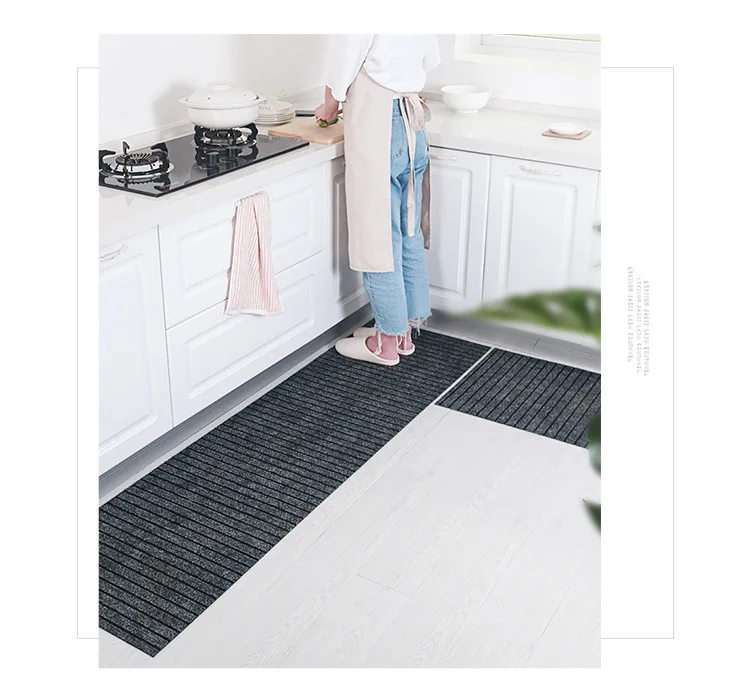 Wholesale Kitchen Floor Mat Oil Absorption Anti-slip Mat Simple Wear-Resistant Thick Absorbent Mat Customizable Mat a Generation