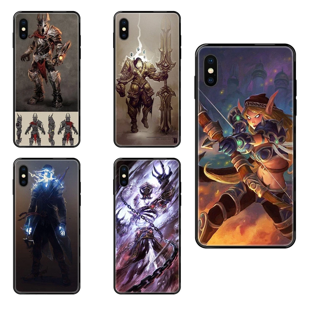 Retro Hearthstone Naxxramus Black Soft TPU Protector Phone Cases For Women Redmi Note 4 5 5A 6 7 8 8T 9 9S Pro Max | Мобильные