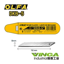 Wykonane w japonii OLFA DKB-5 5 sztuk Olfa ostrze OLFA Ersatzklinge 30 DKB5 Grafik Folie do Klebefolie 0 38 MM 9 MM tanie tanio CN (pochodzenie)