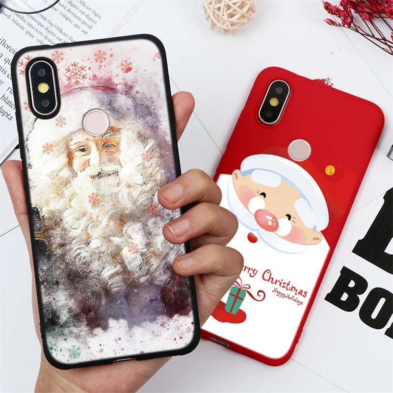 

Xmas Santa Claus TPU Case For Xiaomi Redmi 7A 6A 4A 5 Plus S2 K20 Note 4X 5A 5 6 7 Pro Mi 5X 6X 8 Lite 9 SE 9T F1 CC9 CC9e Cover