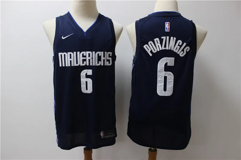MEN Даллас мужские baskeball#41 Dirk Nowitzki#77 Luka Doncic#6 Кристапс Порзингис майки - Цвет: MEN