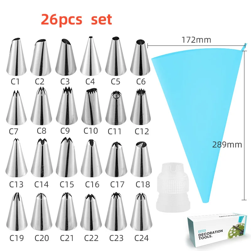 

Stainless Steel Cake Cream Nozzles Icing Piping Nozzles Pastry Tools Russian Pastry Cream Tips Converter Baking Tools
