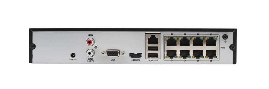 Сетевой видеорегистратор UniLook 8 каналов 4 шт. Мп 4K серая купольная IP камера POE