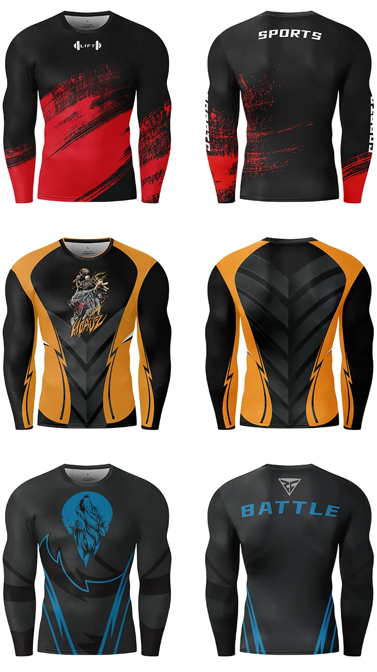 Personalisiertes Design, 3D-Druck, langärmeliges T-Shirt, ideal für Fitnessstudio, Laufen, Fitness, Sportaktivitäten – Detail 9