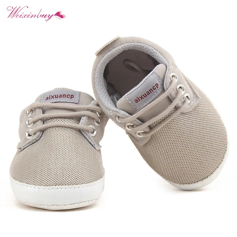 

Newborn Baby Boy Shoes First Walkers Spring Autumn Baby Boy Soft Sole Shoes Infant Canvas Crib Shoes 0-18 M