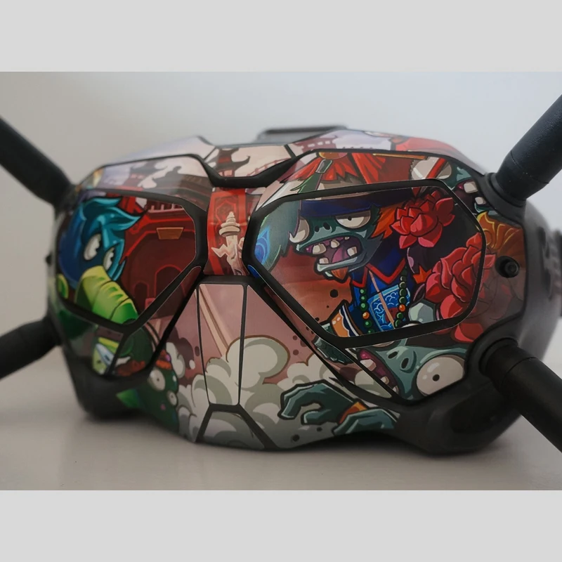DJI FPV Sticker Skin Protective Cover DJI Goggles FPV Accessories Carbon Fiber Stickers Customizable Patterns V2 drone accessories