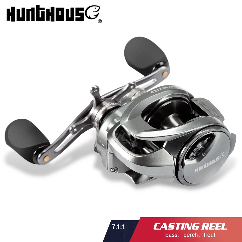 Hunthouse Angeln Baitcast Reel Casting 7.1:1 salzwasser Langsam Jigging 5 + 1 Max Drag 8kg High Speed Getriebe Verhältnis 215g Süßwasser Neue