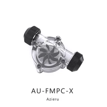 Bykski – débitmètre acrylique pour système de refroidissement, avec trous à 2 voies, filtre de liquide de refroidissement, G 1/4 '', raccords de refroidisseur d'ordinateur AU FMPC X