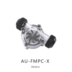 Furos acrílicos do medidor de fluxo 2 way de bykski para o filtro refrigerante do sistema de refrigeração de água indicat, encaixes 1/4 do refrigerador do computador do indicde g AU FMPC X