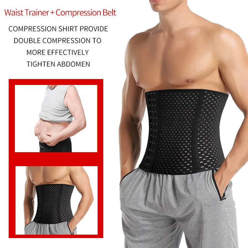 Men's High Compression Waist Trainer Slimming Belt