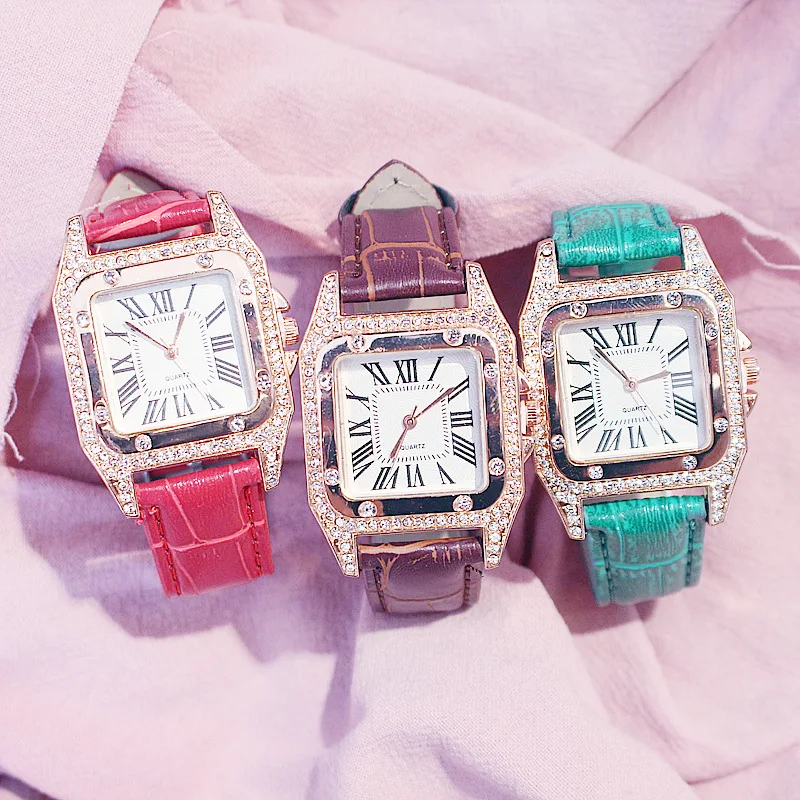 Новые модные женские часы, кварцевые квадратные часы, маленькие Элегантные повседневные деловые женские часы