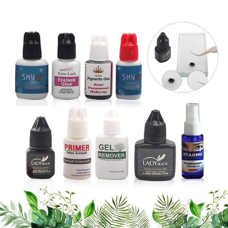 

1 Bottle Eyelash Extension Glue Adhesive Retain 6 Weeks Fast Drying 3-4S Eyelashes Extension Glue Professional Tools for Make Up