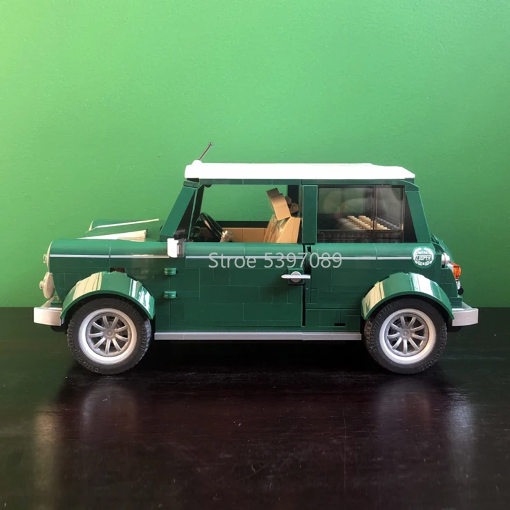 Строительные блоки 21002 в наличии совместимые с Legoinglys CREATOR MINI Cooper MK VII 10242 Green Car