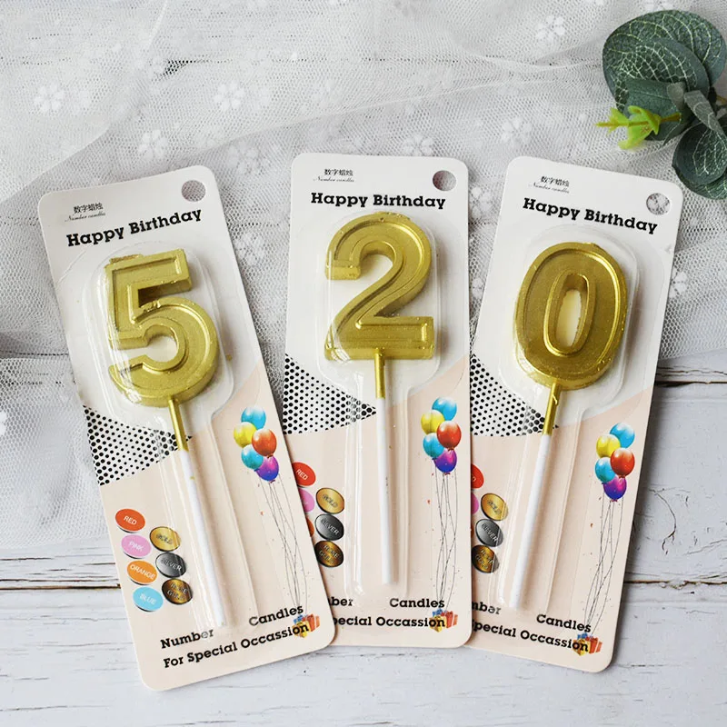 Накальное цифровой день рождения свечи для детей детского дня с изображением