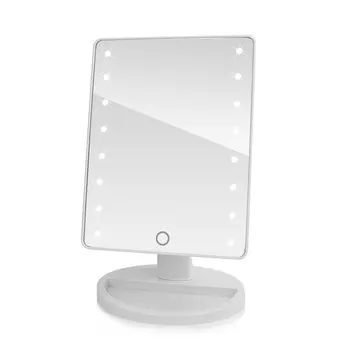 

16 Lamps LED Desktop Makeup Mirror 360 Degree Free Rotation Table Countertop Cosmetic Bathroom Mirror