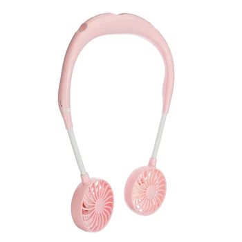 

Hand Free Neckband Double Fan Wearable USB Rechargeable Personal Neck Fans 3 Speed Adjustable Portable Sport Fan