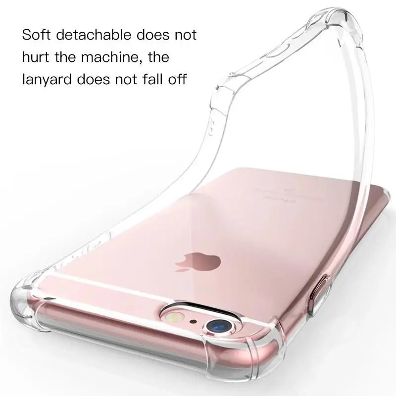 Прозрачный чехол Ani-knock для iPhone 11 Pro Max X XS Max XR четыре угловые подушки безопасности Силиконовый ТПУ чехол для телефона iPhone 6 6S 7 8 Plus