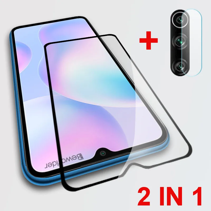 2 in 1 9D Tempered Glass For Xiaomi Redmi Note 9 Pro Redmi 9 9C Screen Protector Film Redmi 9A Glass Note 9S + Camera Lens Film