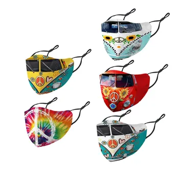 

5pc Face Mask Adult Unisex Car Printed Mascarillas Windproof Breathable Mondkapjes Mouth Caps Reusable Mondmaskers Wasbaar