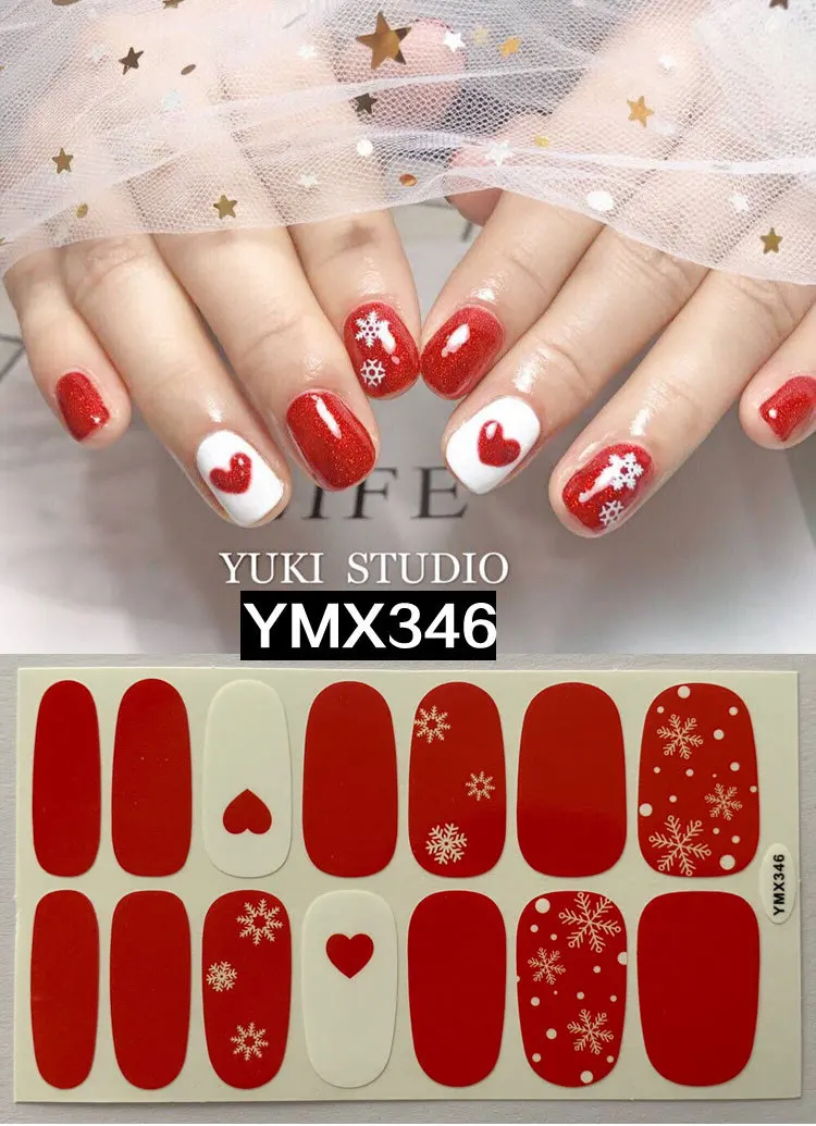 YXM346 14 советы/лист логотип бренда милые животные наклейки для ногтей с узорами полное покрытие самоклеящиеся Стикеры передачи воды Советы Обертывания YMX331-368 - Цвет: YXM346