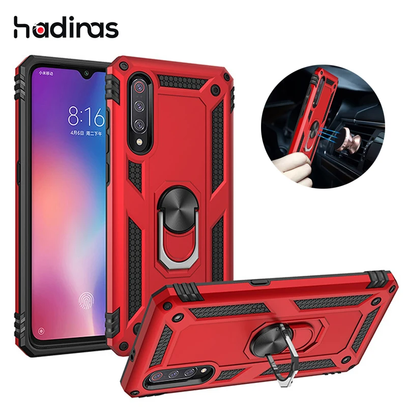 Magnetic Case For Xiaomi Mi A3 CC9 CC9E 9 SE Silicone Shockproof Cover Redmi K20 Pro 9T Metal Ring |