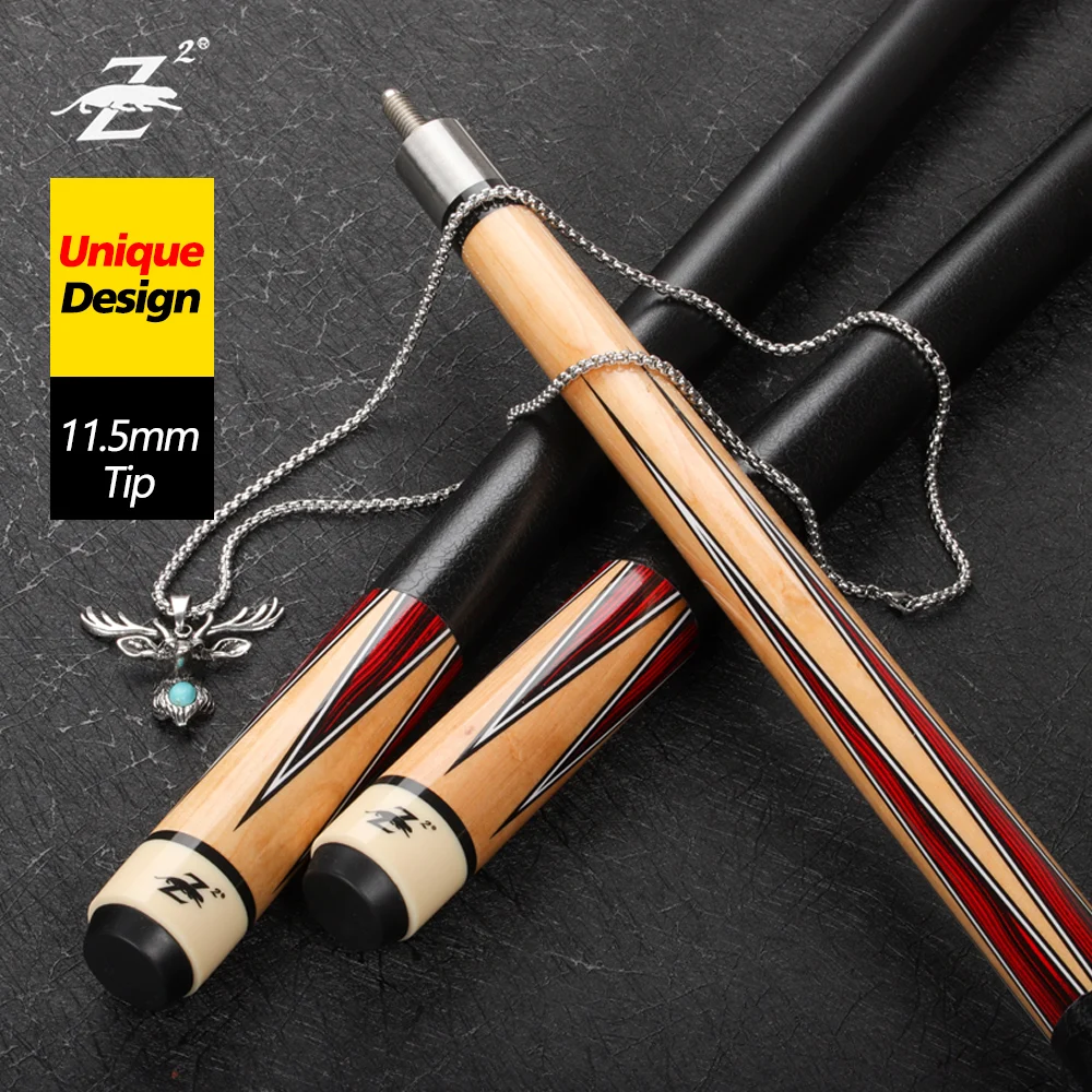 PREOAIDR 3142 Z2 Billiard Pool Cue 11.5mm Tip Radial Pin Leather Grip Stick Kit Hard Maple Shaft Professional Black 8 | Спорт и