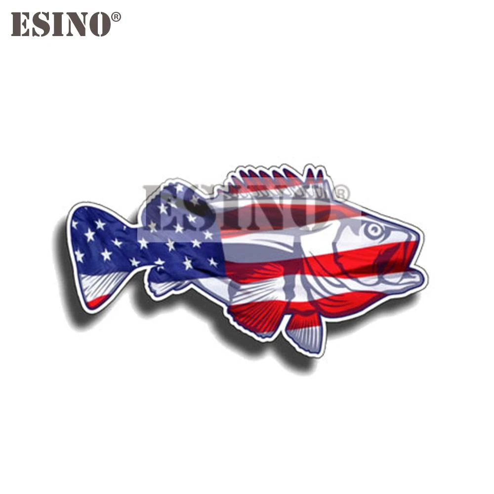Car Styling Creative Usa America National Flag Map Funny Fish Cartoon Pvc  Waterproof Car Body Sticker Pattern Vinyl - Car Stickers - AliExpress