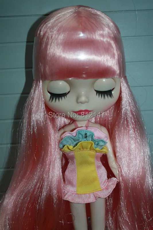 Обнаженная кукла blyth, розовые волосы фабричная кукла, подходит для DIY ksm32147
