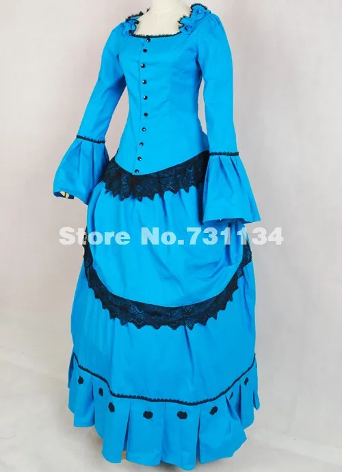 Изготовленный На Заказ Благородный синий благородный винтажный 1800 s средневековый Готический Ренессанс викторианское бальное платье Marie платье Антуанетты вечерние платья