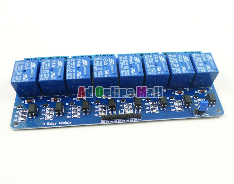10 шт./лот 8-канальный 8-Channel 5 В реле Модуль Управление Панель PLC с Оптрон для Arduino