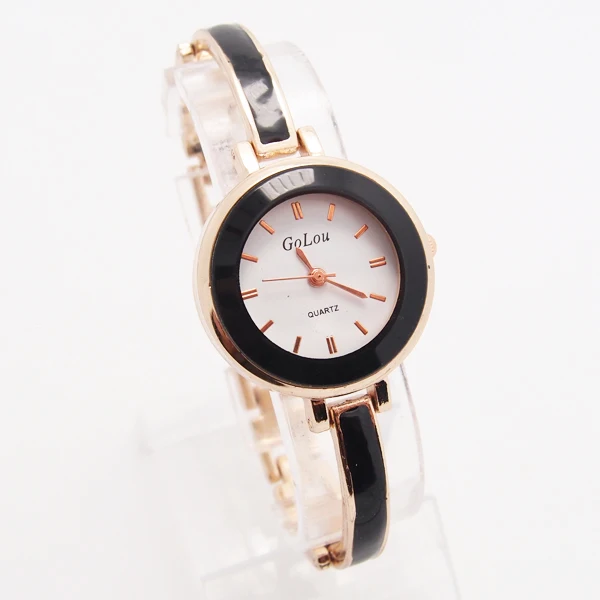 Лидер продаж, часы-браслет из розового золота для женщин, Дамская мода, платье, кварцевые наручные часы, Relojes Mujer GO104