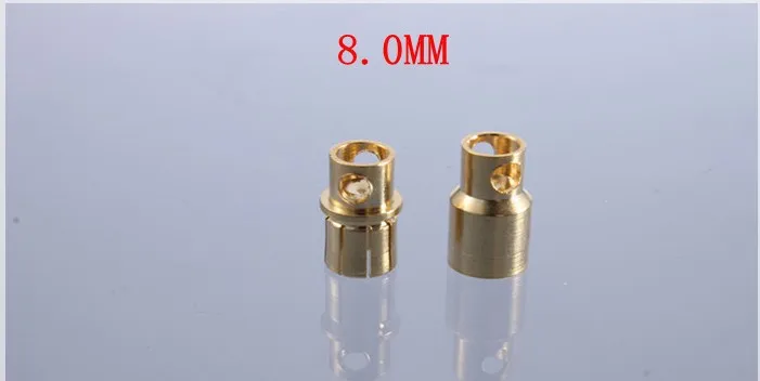 100pair Banana Plug 2mm 3mm 3.5mm 4mm Bullet Female Male Connectors 5mm 5.5mm 6mm 6.5mm 8mm Gold Plated Copper RC Parts Head