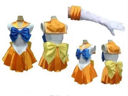 ZY487-7 Sailor Moon Venus Mina Cosplay Costume