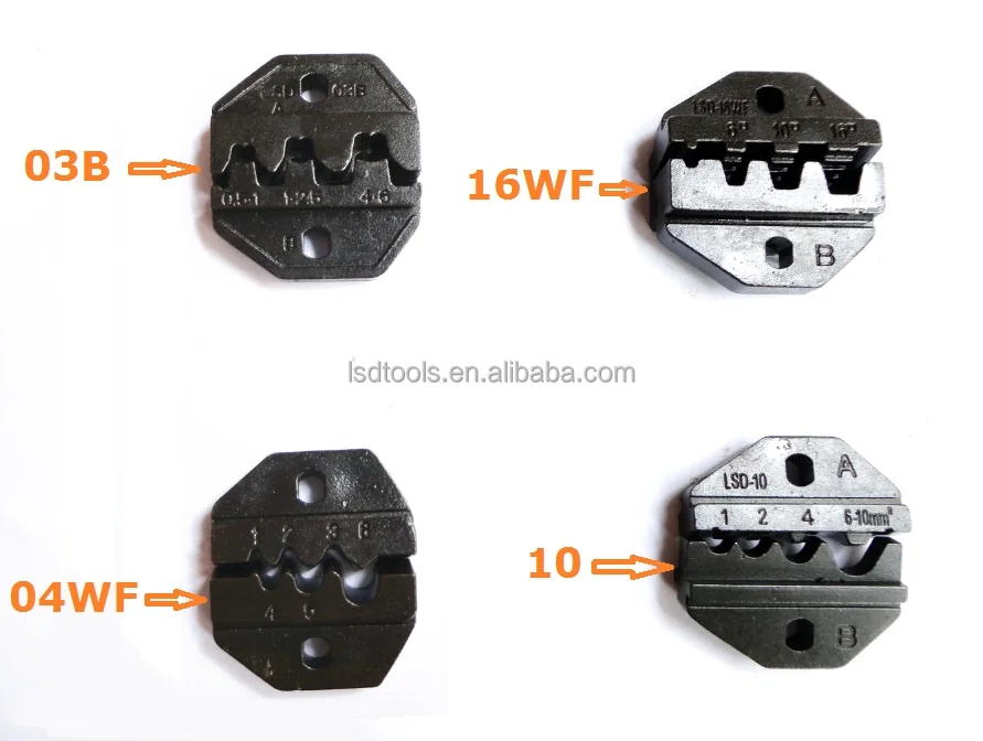LS03C-5D3 обжимной инструмент Комбинации Наборы инструментов, инструмент для обжима со сменными умирает ящик для инструментов
