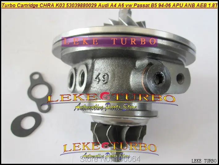 Wholesale Turbo Cartridge CHRA For K03 53039880029 Turbocharger For AUDI A4 A6 VW Passat B5 1.8L 1994-06 BFB APU ANB AEB 1.8T (4)