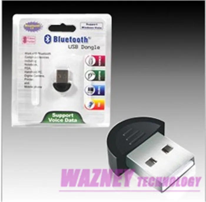 200 шт. Наименьший USB 2,0 Mini Bluetooth V2.0 EDR Dongle адаптер для ПК или ноутбука новые обновления Поддержка WIN10