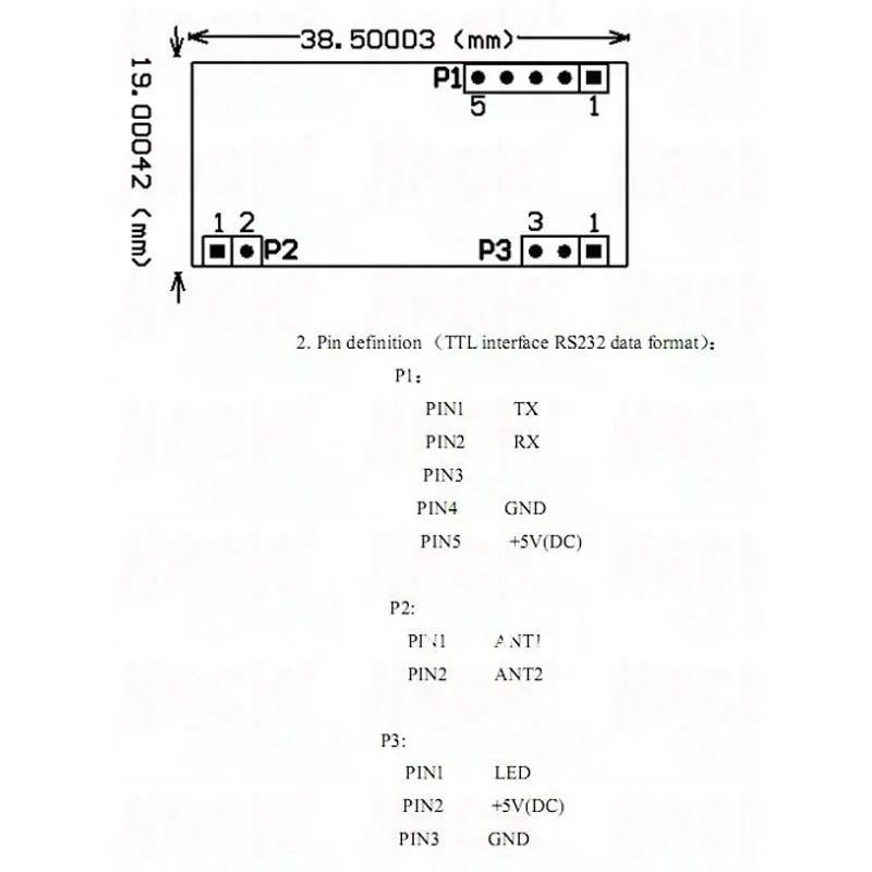 125 кГц RFID считыватель Модуль RDM6300 UART Выход Система контроля доступа