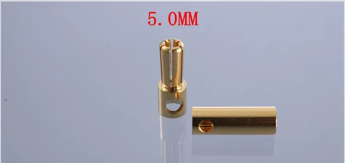 100pair Banana Plug 2mm 3mm 3.5mm 4mm Bullet Female Male Connectors 5mm 5.5mm 6mm 6.5mm 8mm Gold Plated Copper RC Parts Head