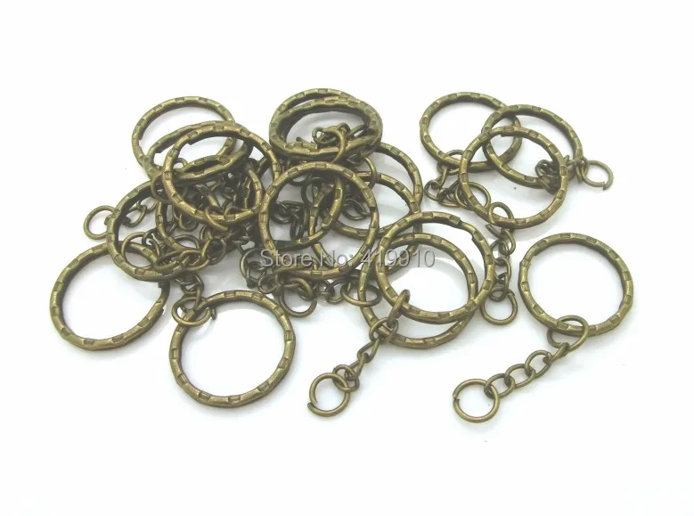 shipping-30PCs, антикварные бронзовые брелки и брелоки, 53 мм(2 1/"), длинные M00726