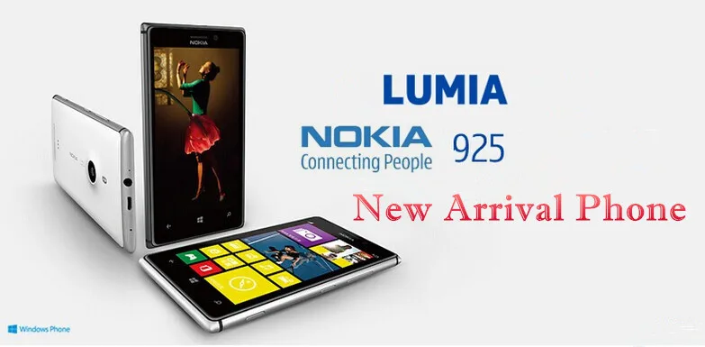 Original Unlocked Nokia Lumia 925 Mobile Phone Windows Touch screen 4.5 inch 8.7MP WIFI GPS 16GB refurbished Freeshipping iphone x refurbished