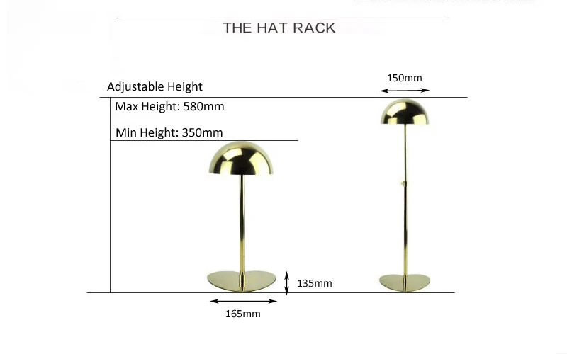 Из золотистого металла шляпа стенд польский hat стеллаж шляпу крышка держателя дисплей hh002-titanium золото польский