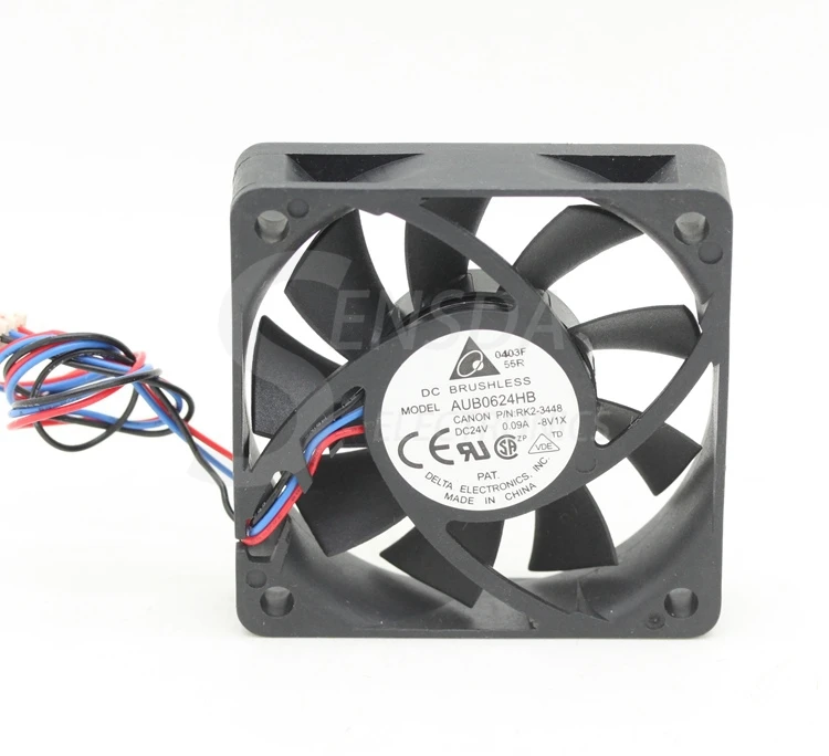 Для delta 6015 AUB0624HB 60 мм 6 см DC 24V 0.09A 3 провода для Canon RK2-3448 Инверторные вентиляторы охлаждения сервера