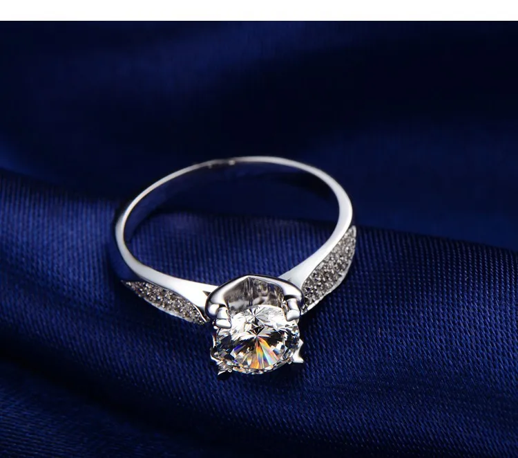 1CT цельное обручальное кольцо из белого золота, 18 К, твист, микро проложили, установка, отличный бриллиант, Женское Обручальное кольцо, золото, вечное качество