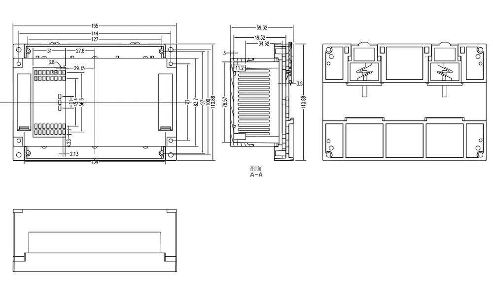 Пластиковый корпус ПЛК на din-рейку pcb распределительная коробка abs чехол на din-рейку чехол для электрического проекта для печатной платы szomk чехол