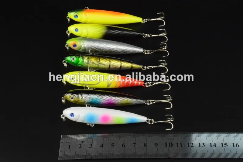 50 шт. карандаш рыболовную приманку Crankbaits бас рыболовные приманки 8 см 8.6 г 6 крюк пластик жесткий приманки топ пресноводные воблеры блесна рыбалка рыболовные снасти pesca