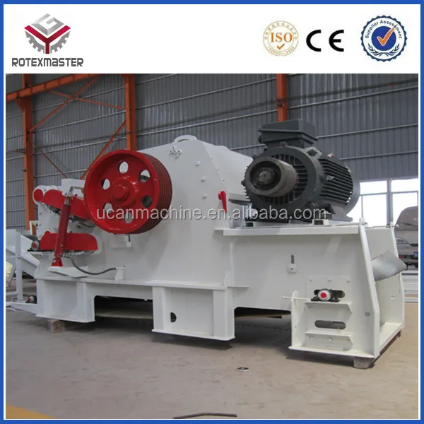 

8-12t/h Process Wood Log Branches Cutting Chips into 1-6 CM Wood Chipping Industrial Wood Chipper Machine