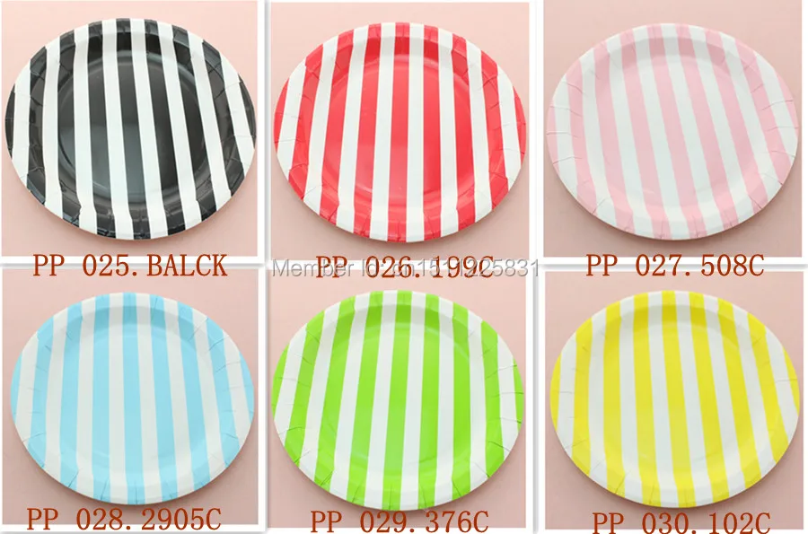 05 Round Stripe Paper Plate
