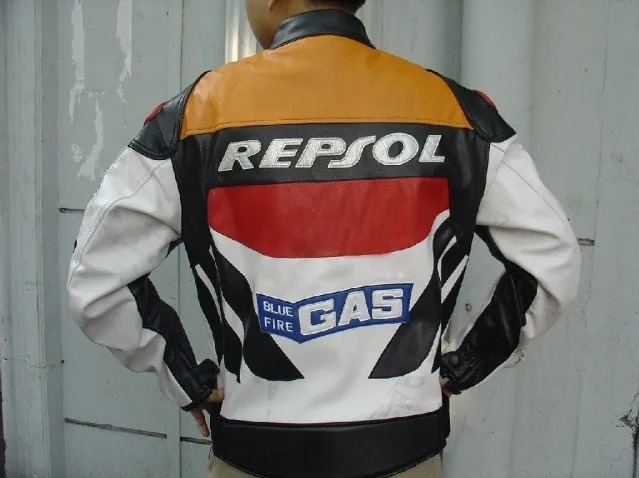 Модные DUHAN moto Racing куртки moto rbike GP REPSOL moto rcycle кожаная куртка для верховой езды полиуретановая кожа оранжевый синий